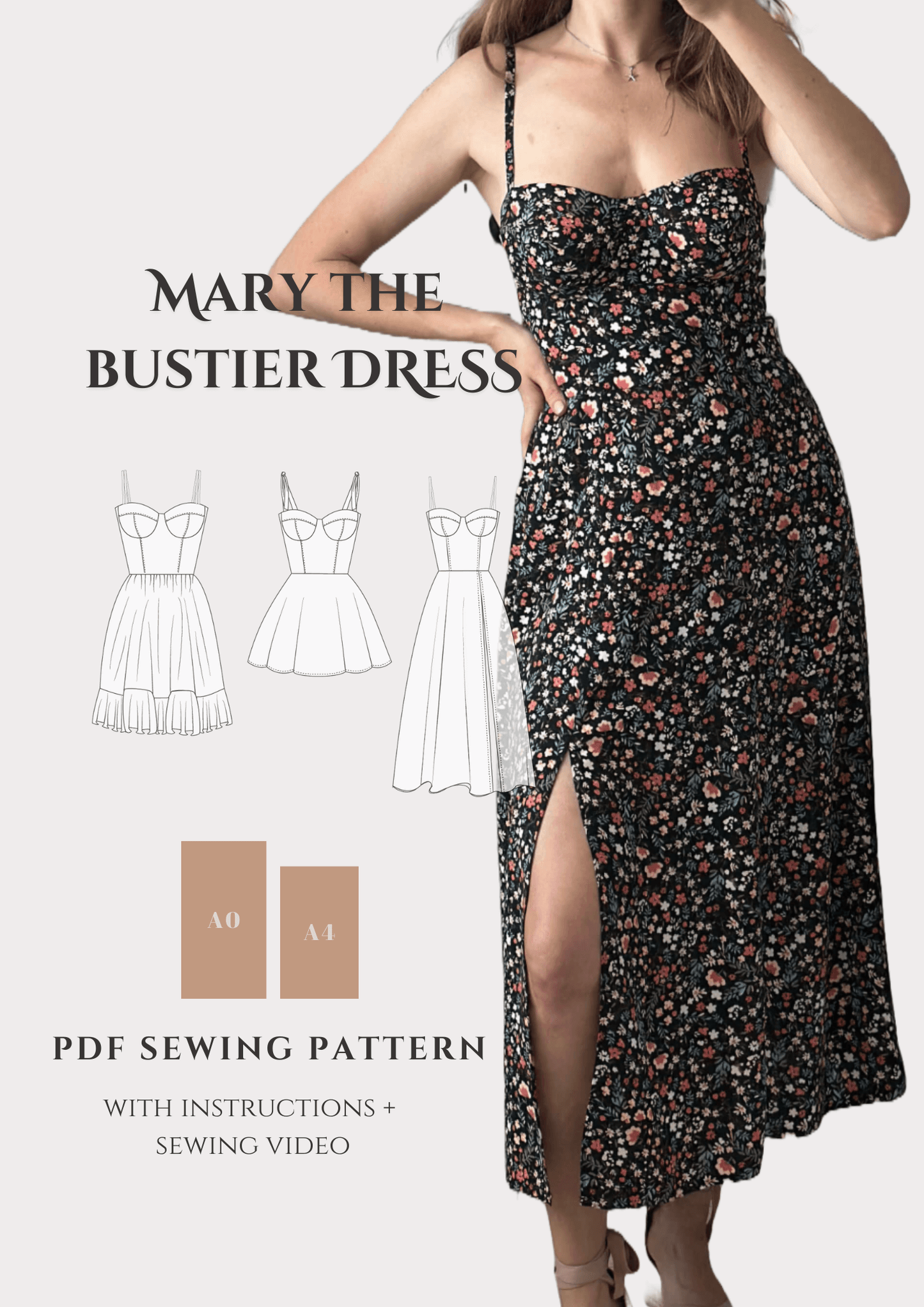 Mary Bustier Dress – Digital Sewing Pattern