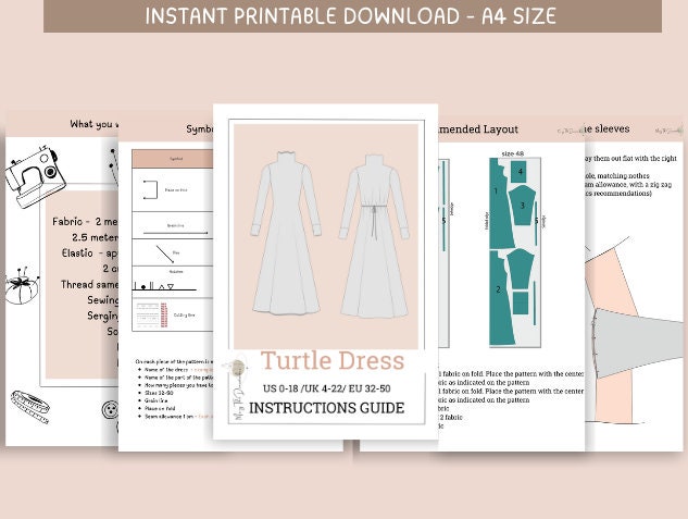 Turtle dress - Knit Dress Sewing Pattern