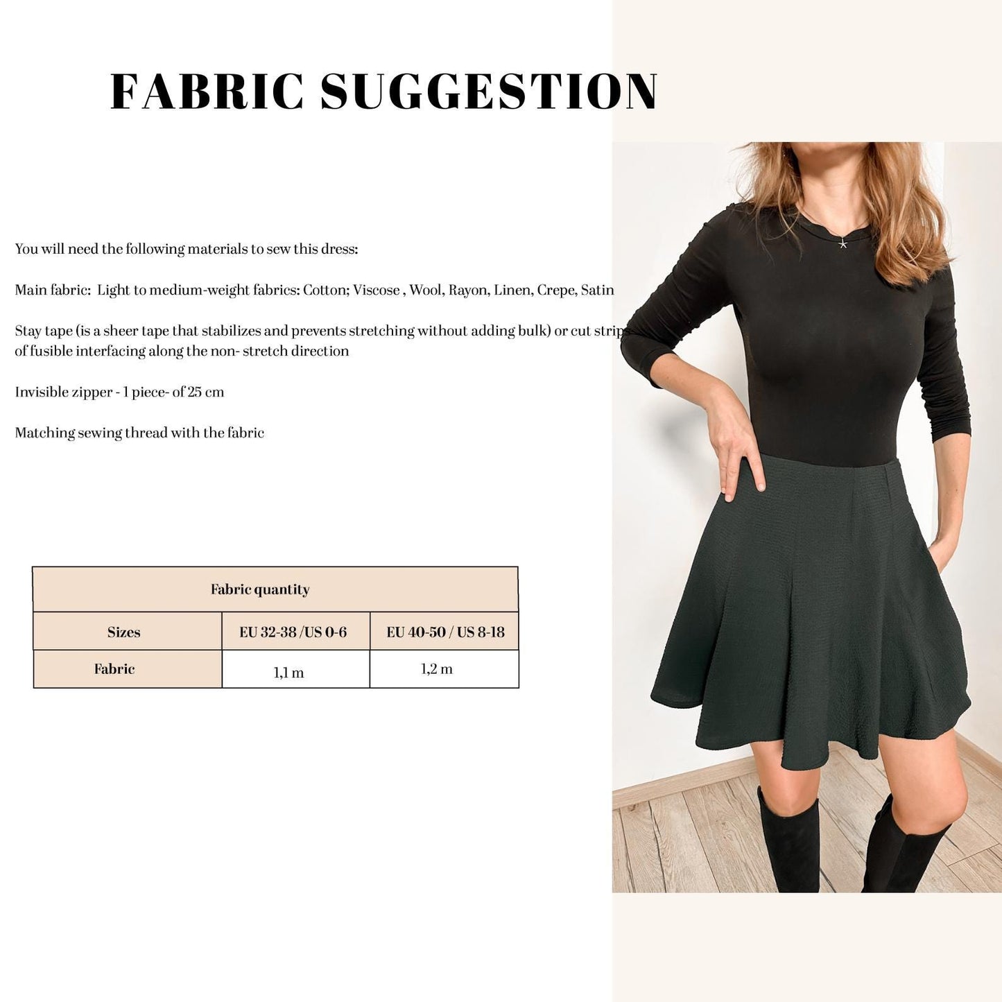 Nova - 10 panles mini skirt - Digital Sewing Pattern