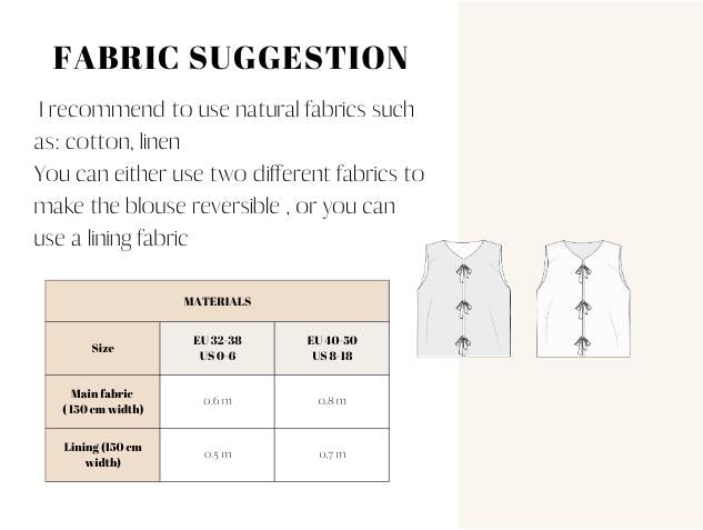 Leslie Reversible Blouse - Digital Sewing Pattern