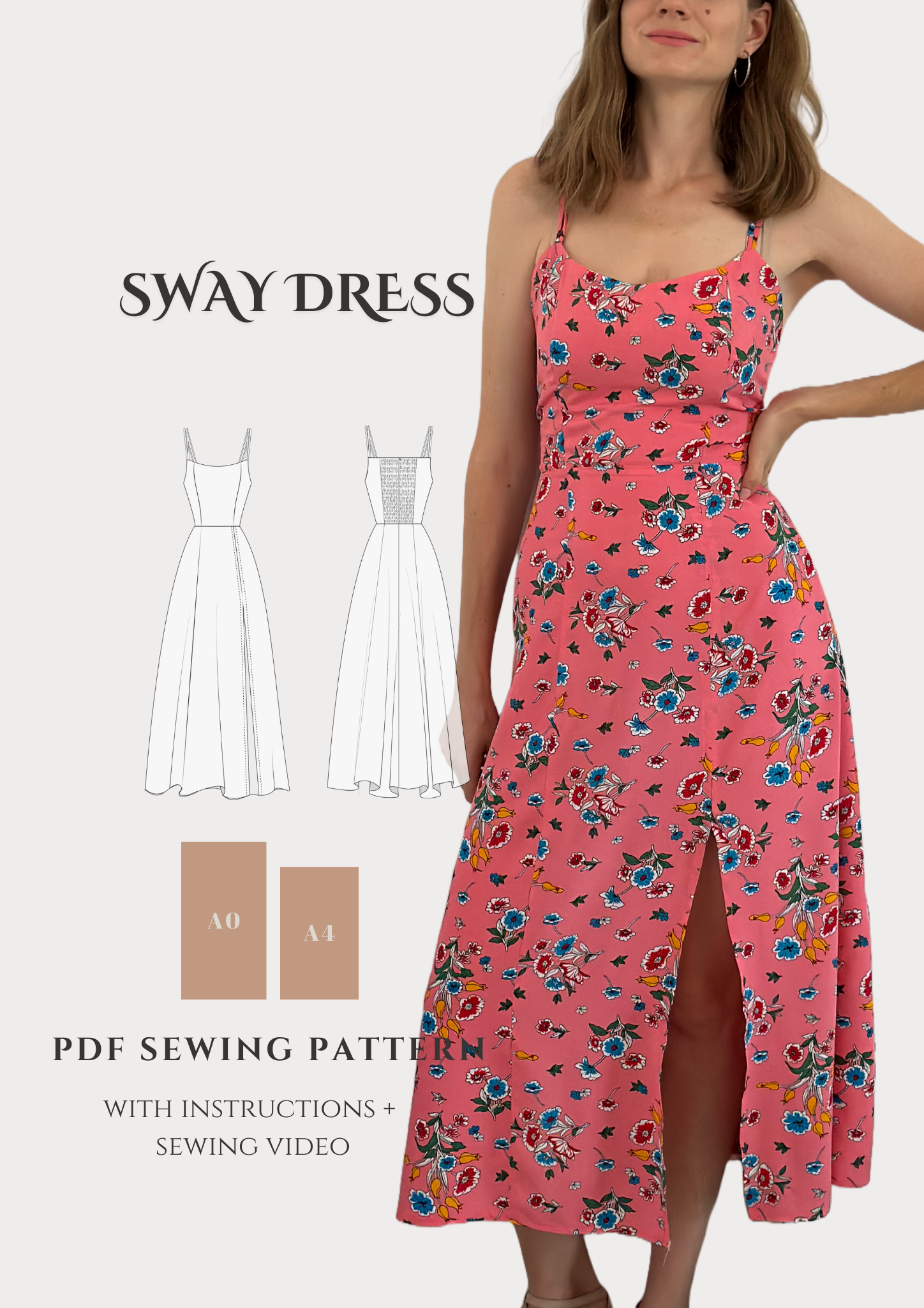 navy blue dress for baby girl The Racerback A-Line Dress FREE Sewing Pattern main image 0