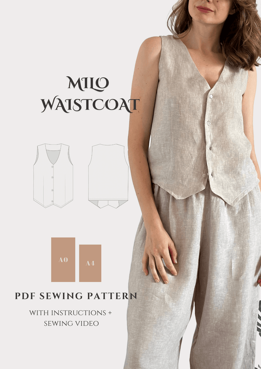 Milo Waistcoat - Digital Sewing Pattern